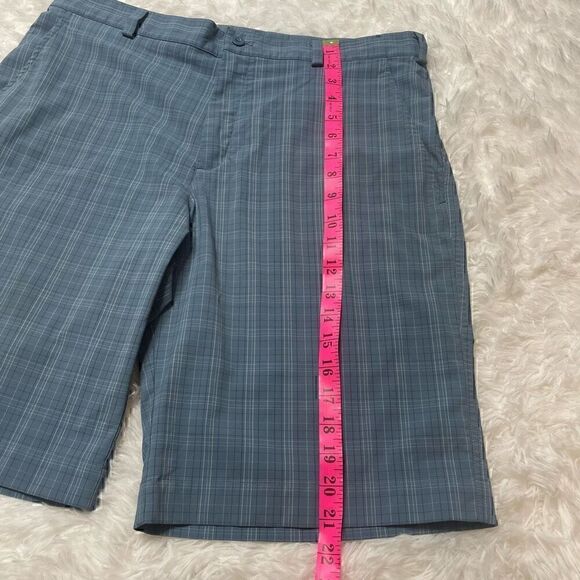 Nike Golf Shorts Mens 34 Blue Plaid Dri Fit Performance Tech Stretch Core - Picture 9 of 13